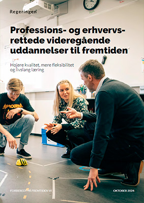 Med Forberedt på fremtiden VI ønsker regeringen at skabe professions- og erhvervsrettede videregående uddannelser til fremtiden, der skal sikre mere og bedre undervisning, etablering af fleksible uddannelsesmuligheder for flere og bedre muligheder for uddannelse gennem hele arbejdslivet.