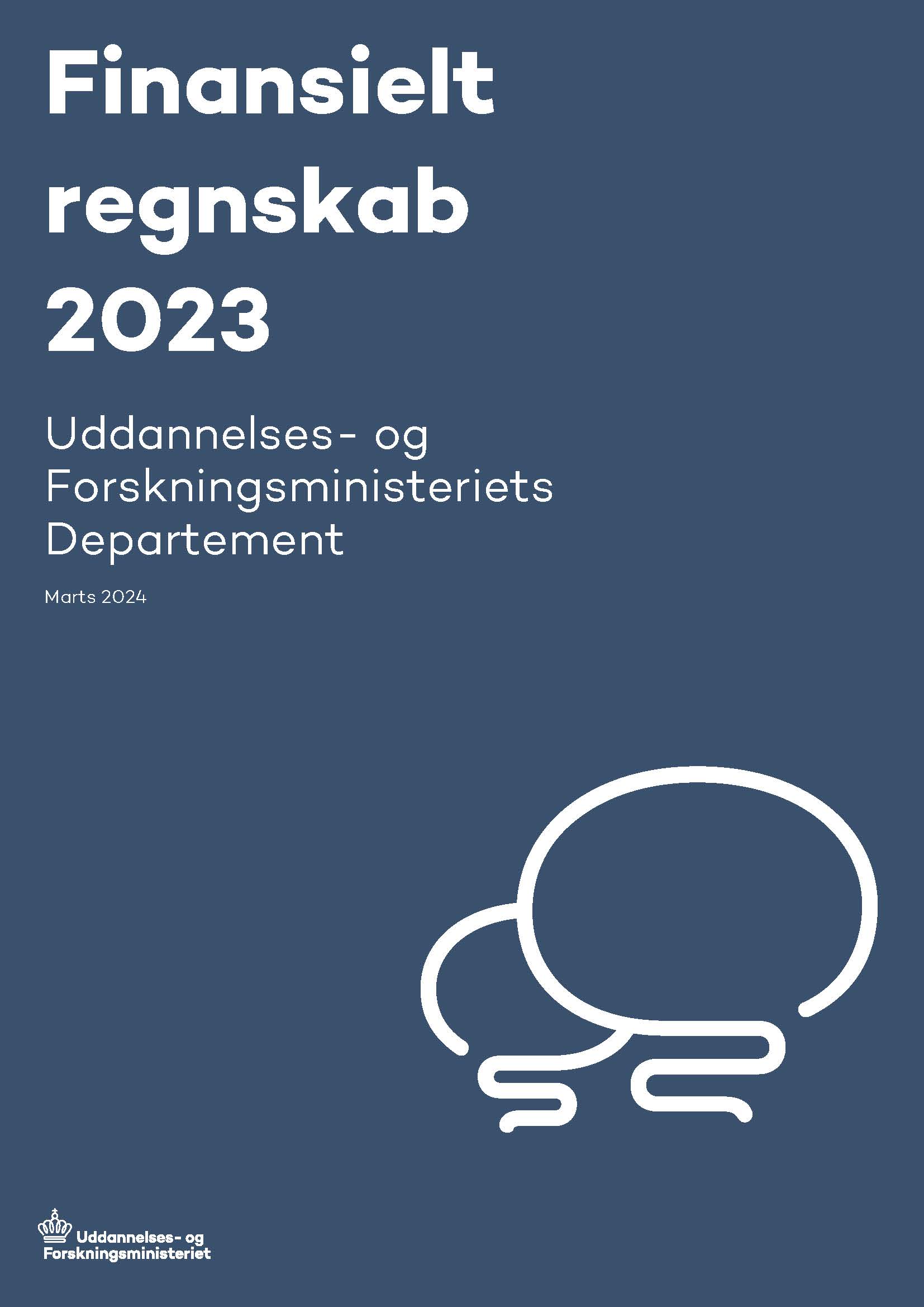 Finansielt regnskab med de samlede resultater i 2023 for de opgaver, der hører under departementet i Uddannelses- og Forskningsministeriet.