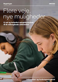 Som opfølgning på en evaluering fra 2020 og en række temamøder med Folketingets partier om optagelsessystemets styrker og udfordringer har regeringen lanceret en række forslag til et nyt og bedre optagelsessystem.